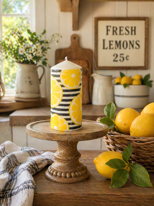 🍋 Easy DIY Decoupage Craft 🍋 Turn a Plain Candle into Summer Lemon Decor | Make DIY Home Decor
